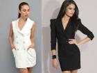 Blazer dress, tuxedo dress and jacket dress - all the pros and cons Off-the-shoulder jacket dress